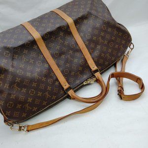 LOUIS VUITTON KEEPALL 60 BANDOULIERE TRAVEL BAG MONOGRAM